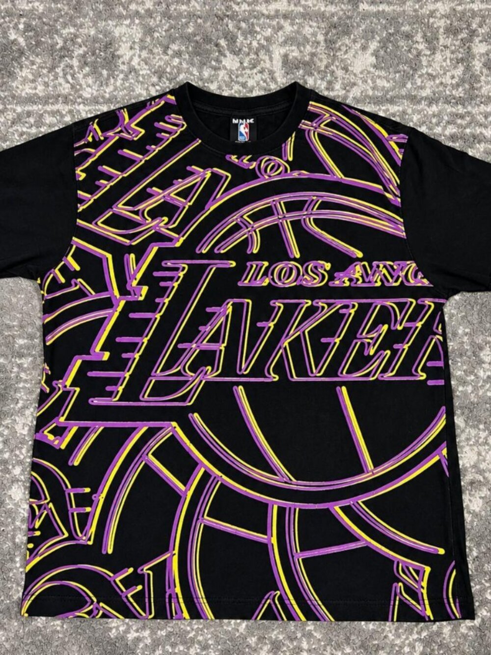Los Angeles Lakers NBA All Over Print Black Graphic T-Shirt